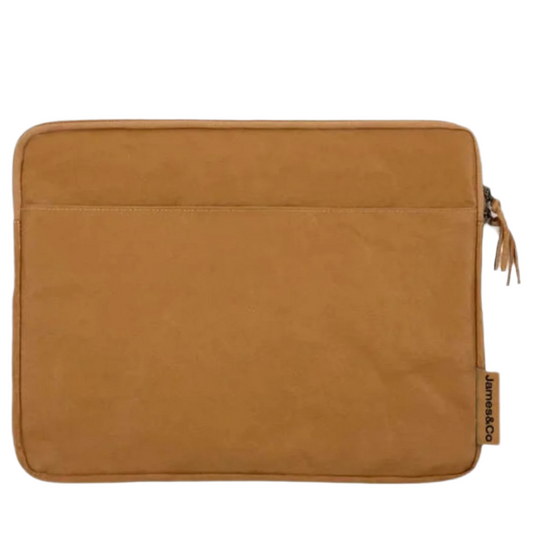 James&Co Laptop Computer Cover Eco Washable Paper - BEV I B2B Sydney Tan