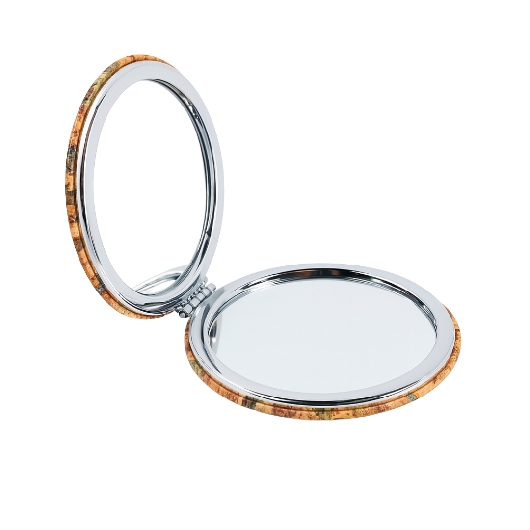wholesale compact cork mirror fully open