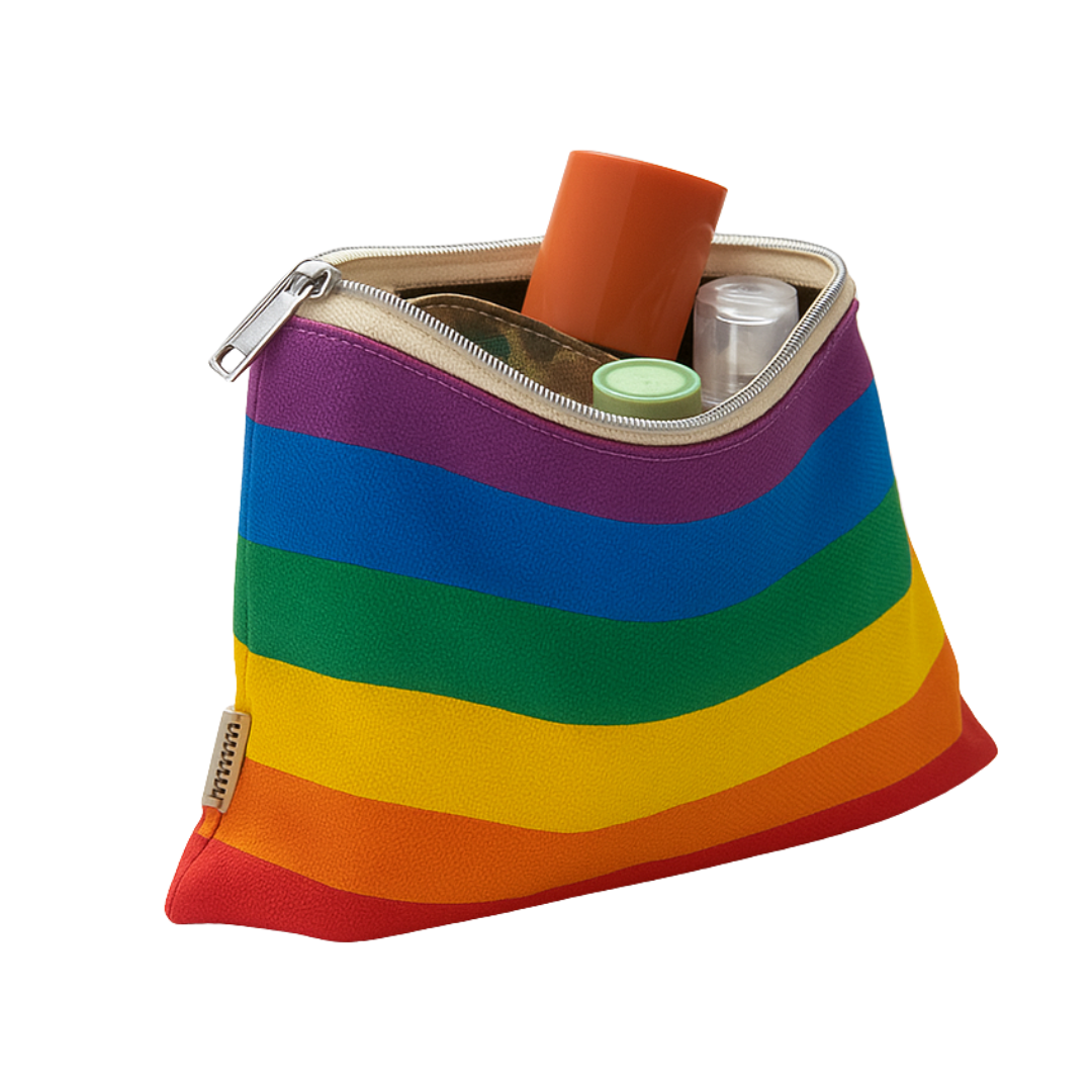 LYNNIE raing organic cotton bag with products inside