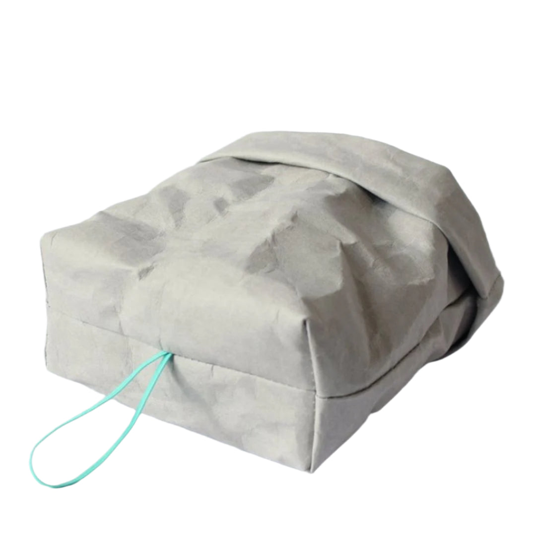 Eco-Friendly Compact Makeup Bag in Kraft Tex Washable Paper - ELSA Natural