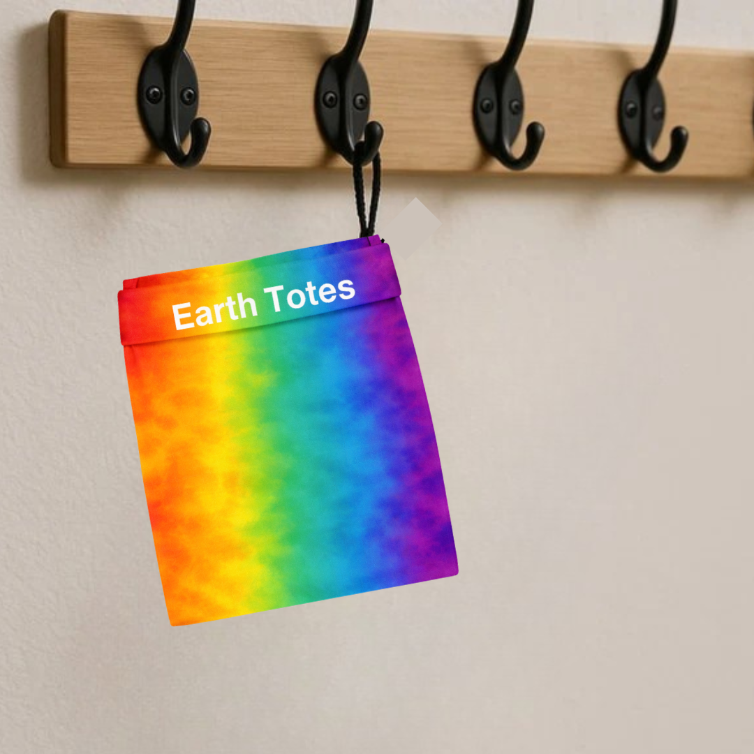 CELESTE Organic Cotton Mesh Tote Bag – Reusable Shopping Bag (Rainbow)