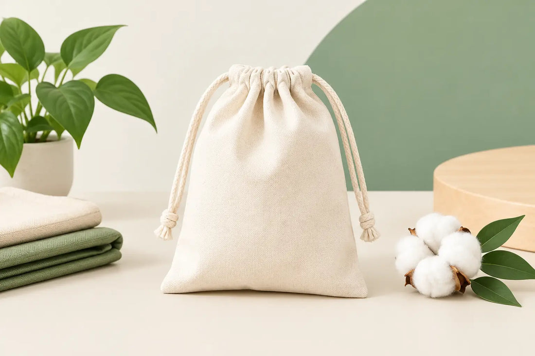 Organic Cotton Drawstring Pouch for Everyday Use