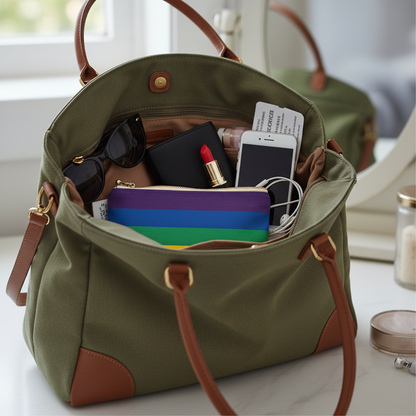 ELLIE Organic Cotton Makeup Cosmetic Toiletry Bag Earth Totes