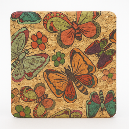 	Natural cork compact mirror – FSC-certified and minimalist design