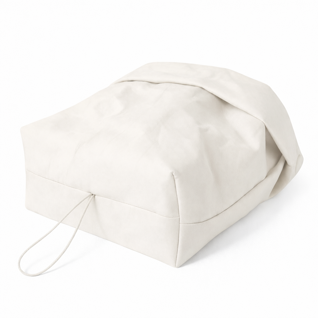 ELSA off white toiletries travel bag with a drawstring 