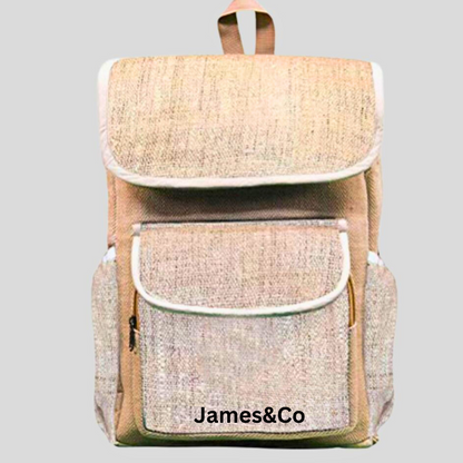 James&Co Eco Large Hemp & Cotton Backpack - JESSIE I Wholesale Sydney (Copy) Natural