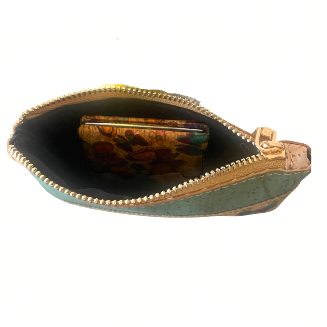 CONNIE Cork Cosmetic Pouch & Mirror Set – Natural Gift Set