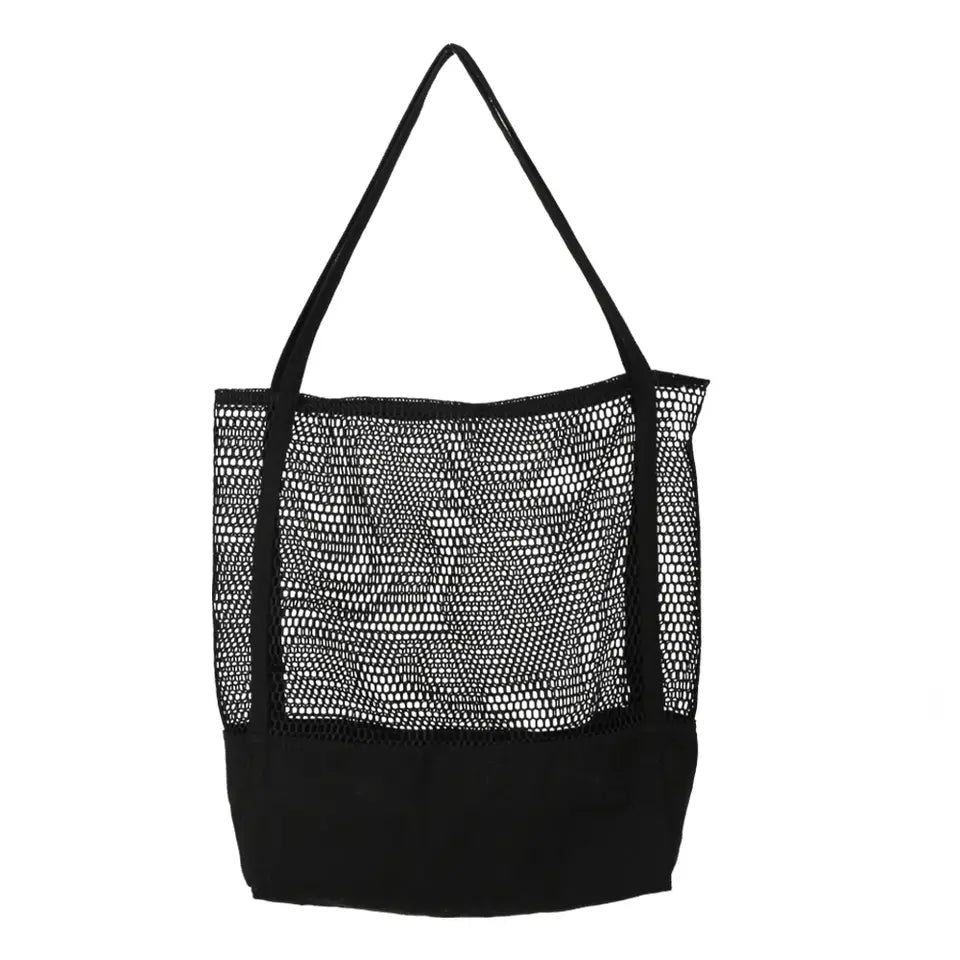 Eco-Friendly Canvas String Tote Bag - EVE Black canvas