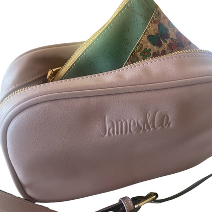 compact purse going inside James&Co camera style eco bag