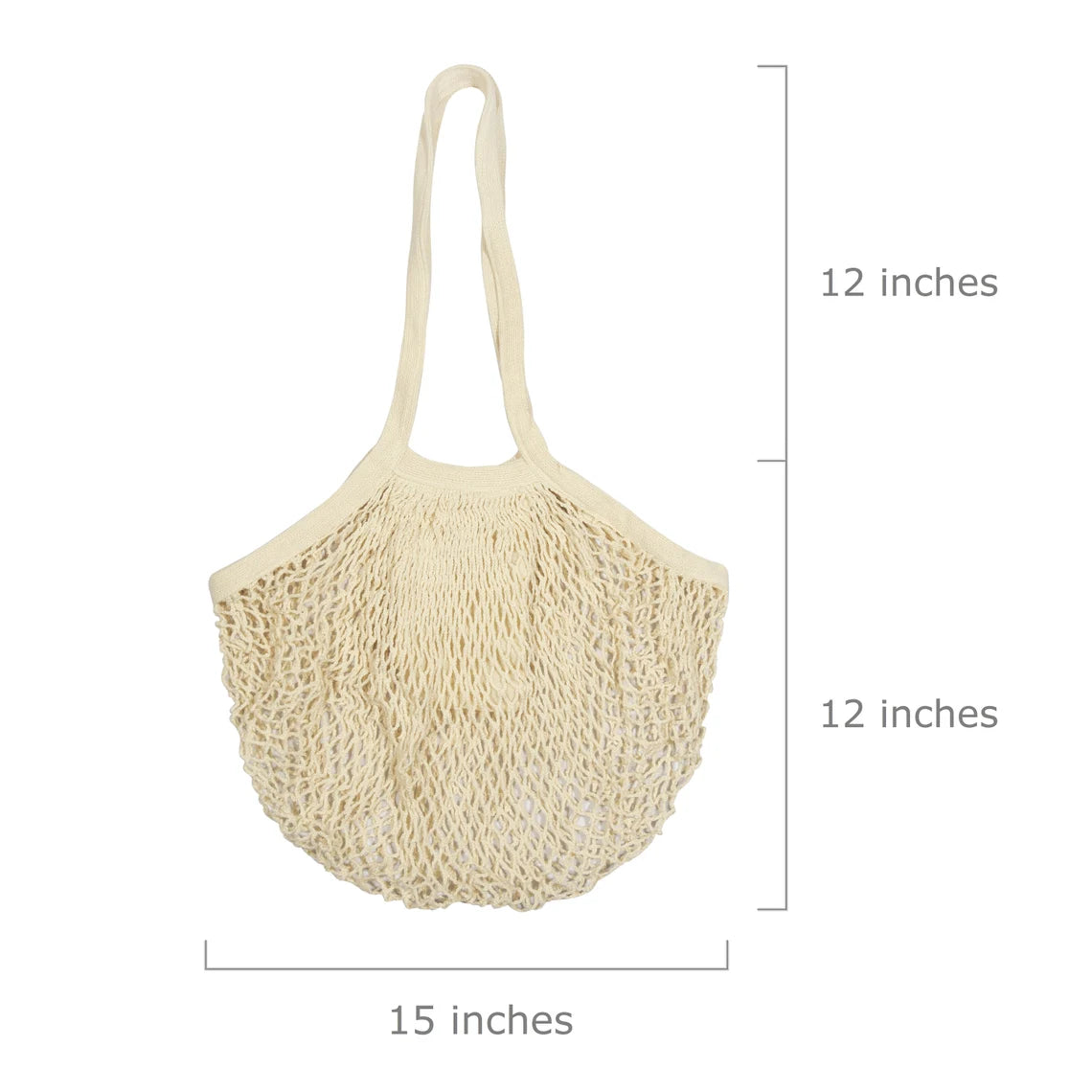 Eco-Friendly Organic Cotton Net Bag With Foldable Pocket- LIZZIE