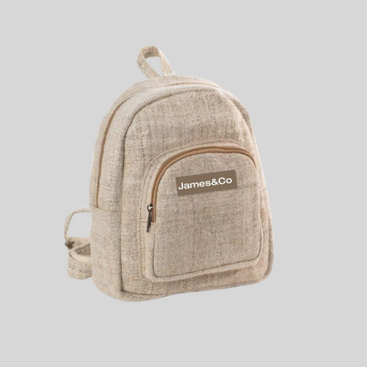 Eco-friendly Organic Hemp Mini Backpack - AMBER hemp Natural