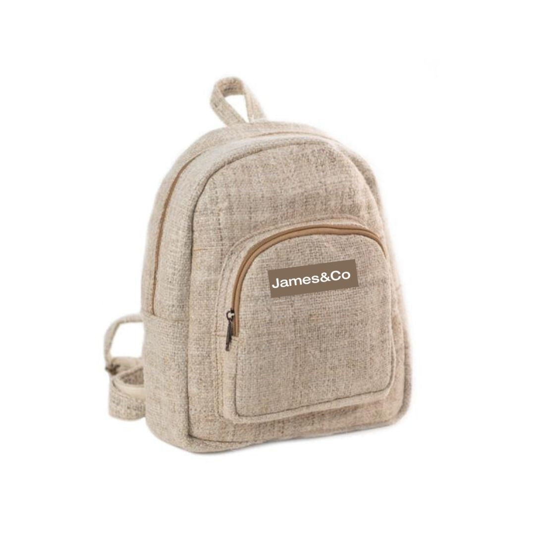 Eco-friendly Organic Hemp Mini Backpack - AMBER