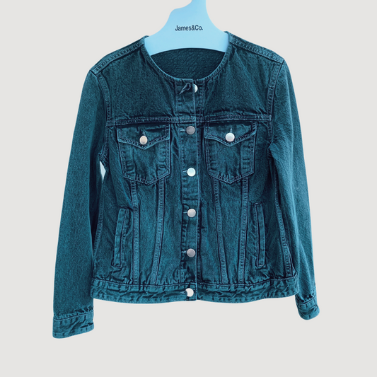 Jean Jacket Collarless GOTS Certified Organic Hemp Denim I TANYA denim